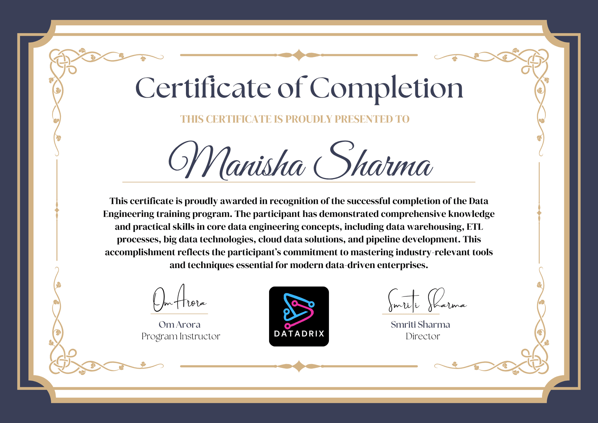 Training and Internship Certification in Advance DSA